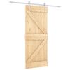 vidaXL Slankios durys Natūrali ir Balta 85 x 210 cm