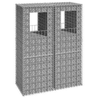 vidaXL Gabionų krepšių kolonos, 2vnt., 50x50x140cm, geležis