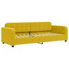 vidaXL Ištraukiama lova su stalčiais, geltona, 80x200cm, aksomas