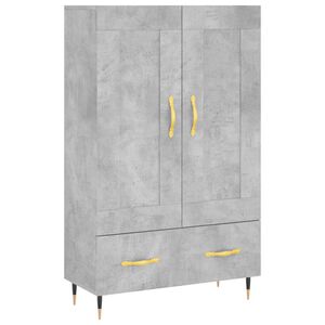vidaXL Komoda, betono pilkos spalvos, 69,5x31x115cm, apdirbta mediena