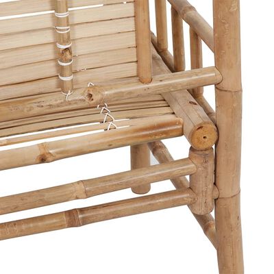 vidaXL Sodo suoliukas su pagalvėle, 120cm, bambukas (41504+314083)