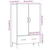 vidaXL Highboard Old Wood 70x31x115 cm Engineered Wood