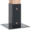 vidaXL Stulpų pagrindai kvadratiniai, 4vnt., antracito sp., 71x71mm