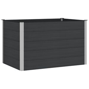 vidaXL Paauk&scaron;tinta sodo lova Juoda 150 x 100 x 91 cm aliuminis