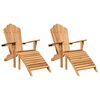 vidaXL Sodo Adirondack Kėdės 2 pcs Ruda 77 x 137 x 95 cm