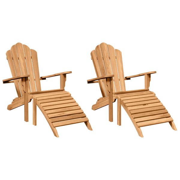 vidaXL Sodo Adirondack Kėdės 2 pcs Ruda 77 x 137 x 95 cm