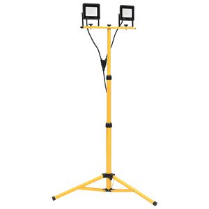 vidaXL LED prožektorius su trikoju, &scaron;altos baltos spalvos, 2x30W