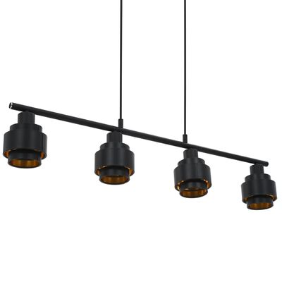 vidaXL Lubinis šviestuvas, juodos spalvos, 82 cm, E14