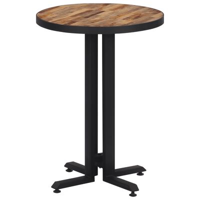 vidaXL Bistro stalas, 55x76cm, perdirbtos tikmedžio medienos masyvas