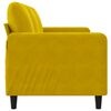 vidaXL Trivietė sofa, geltonos spalvos, 180cm, aksomas
