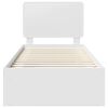 vidaXL Lovos rėmas Balta 90 x 190 cm Kietos pu&scaron;ies mediena