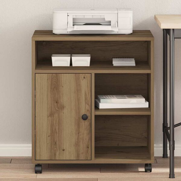 vidaXL Spausdintuvo laikiklis artisano ąžuolo 60 x 50 x 67 cm