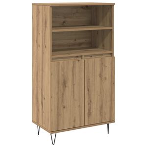 vidaXL Auk&scaron;tas spintelė Ruda 60 x 36 x 110 cm Apdirbta mediena