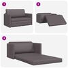 vidaXL Sofa lova 110cm Pilka Dirbtinė Oda