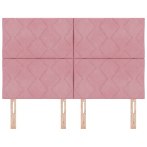 vidaXL Galvūgalis su galvūgalio Rožinė 160 cm Aksomas