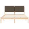 vidaXL Lovo rėmas su apmu&scaron;tu galvūgaliu Taupe 140 x 190 cm