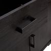 vidaXL &Scaron;oninė spintelė, juoda, 110x35x70cm, pu&scaron;ies medienos masyvas