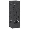 vidaXL Lietaus skėtis stovas Juoda 15,5 x 15,5 x 49 cm Plienas
