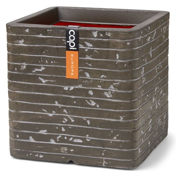 Capi Vazonas Nature Row, alyvuogių žalia, 30x30x30cm, kvadratinis