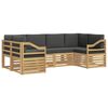 vidaXL Sekcijos sofų komplektas 6 pcs Balta ir antracito