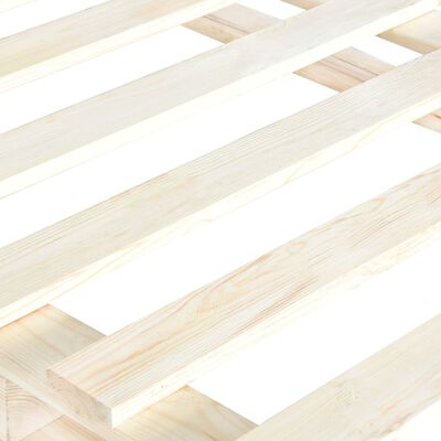 vidaXL Lovos rėmas iš palečių, 90x200 cm, pušies medienos masyvas