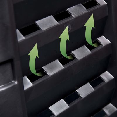vidaXL Sodo komposto dėžė, juoda, 93,3x93,3x113cm, 740 l