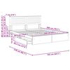 vidaXL Saugos lova Pilkas Sonoma 160 x 200 cm Apdirbta mediena