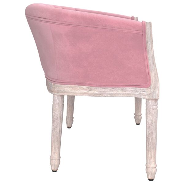 vidaXL Suoliukas, rožinės spalvos, 98x56x69cm, aksomas