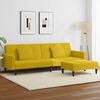 vidaXL Dvivietė sofa-lova su pakoja, geltonos spalvos, aksomas