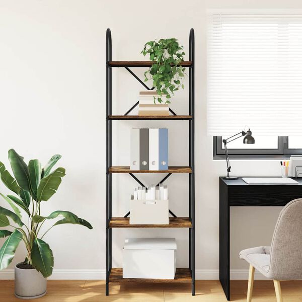 vidaXL Knygų lentyna Rūkyta ąžuolas 60 x 30 x 183 cm Apdirbta mediena