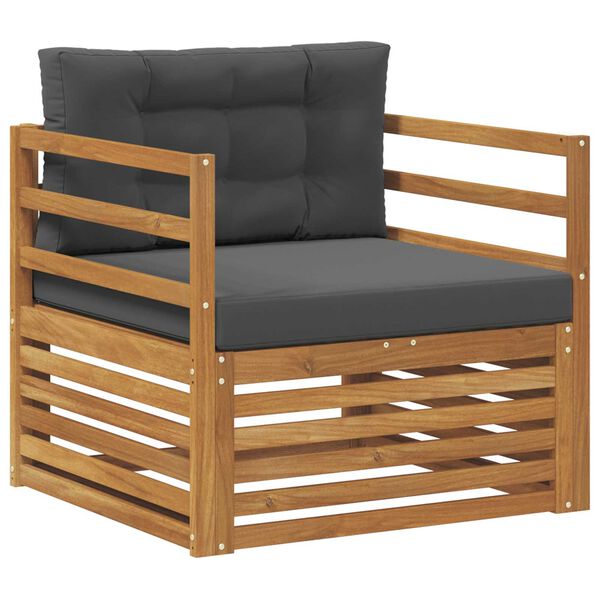 vidaXL Lauko sofos komplektas Tvirta akacijos mediena ir poliesteris