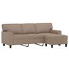vidaXL Trivietė sofa su pakoja, kapučino spalvos, 180cm, dirbtinė oda