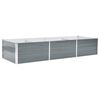 vidaXL Lovelis, pilkas, galvanizuotas plienas, 240x80x45cm