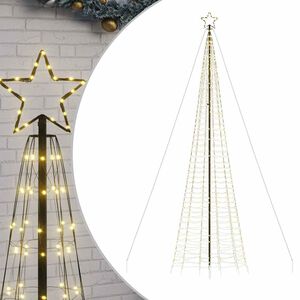 vidaXL LED Kalėdų eglutė su smaigaliais 1534 LED &Scaron;iltai balta 500 cm