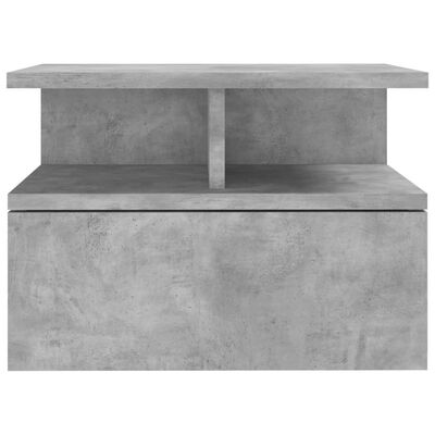 vidaXL Pakab. naktinis staliukas, betono pilkos sp., 40x31x27cm, MDP