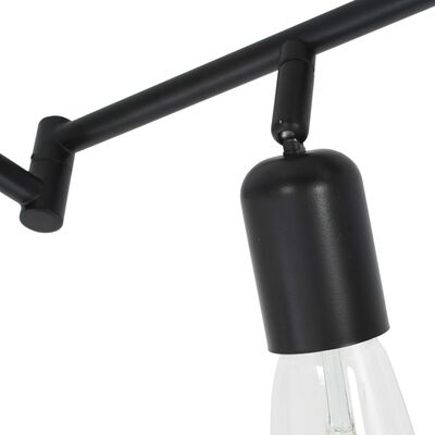 vidaXL Šviestuvas su kaitrinėmis lemputėmis, juodas, 30cm, 2W, E27