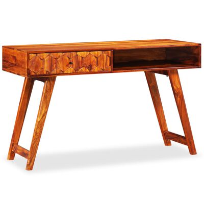 vidaXL Rašomasis stalas, rausvosios dalbergijos mediena, 118x50x76cm