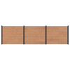 vidaXL Tvoros plok&scaron;tė 3 vnt. 526 x 146 cm WPC ir aliuminis Ruda