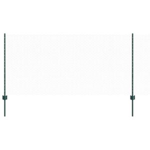 vidaXL Hexagonal Fence with Post 25 x 1 m PVC dengtas plienas Žalia