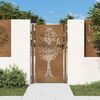 vidaXL Sodo vartai, 100x200 cm, Corten plienas, medžio ra&scaron;tas