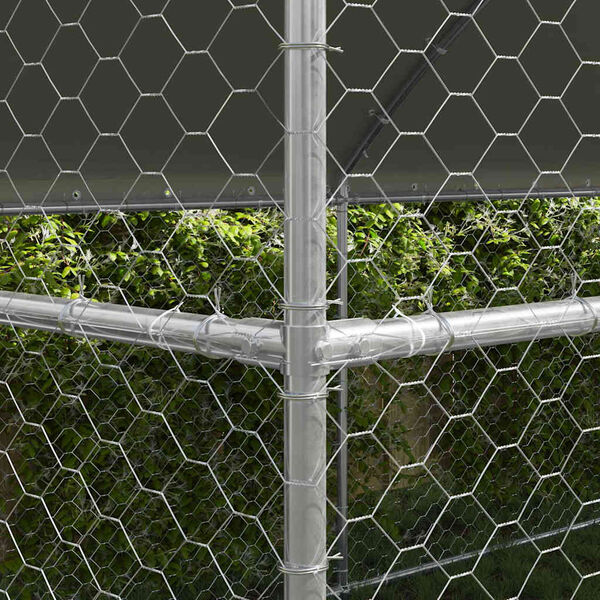 vidaXL &Scaron;unų narvas 4 pcs Sidabro 8 x 2 x 2 m Galvanizuotas plienas