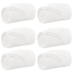 vidaXL Mesti antklodės 6 vnt. Balta 240 x 270 cm 10.11 kg Flysas