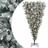 vidaXL Apverstas dirbtinis Kalėdų eglutė su &scaron;akomis 150 cm 150 LED