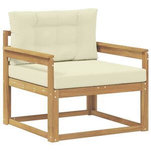 vidaXL Lauko Vidurinis Sofa Poliesteris Balta
