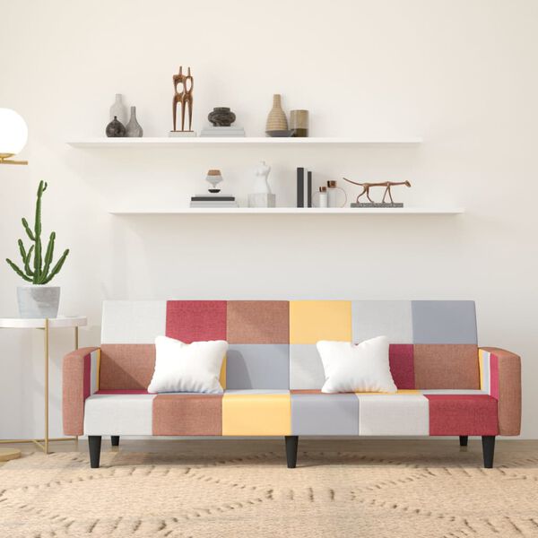 vidaXL Dvivietė sofa-lova, audinys