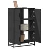 vidaXL Highboard Black 68x35x106,5 cm Mediena ir metalas