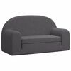 vidaXL Vaiki&scaron;ka dvivietė sofa-lova, antracito, mink&scaron;tas pliu&scaron;as