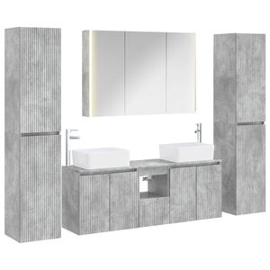 vidaXL Vonios baldų rinkinys 6 pcs Betono pilka