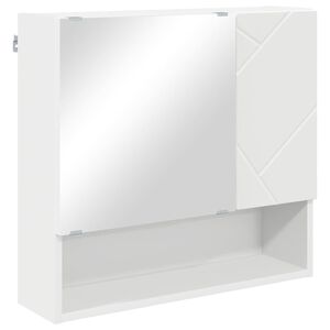 vidaXL Veidrodžio spinta Balta 59 x 17 x 55 cm Apdirbta mediena