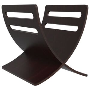 vidaXL Medinis žurnalų laikiklis, rudas, pastatomas ant žemės